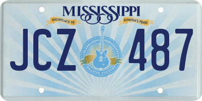MS license plate JCZ487