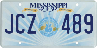MS license plate JCZ489