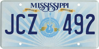 MS license plate JCZ492