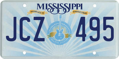 MS license plate JCZ495