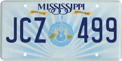 MS license plate JCZ499