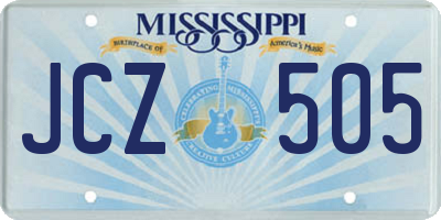 MS license plate JCZ505