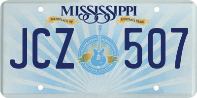 MS license plate JCZ507