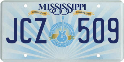 MS license plate JCZ509