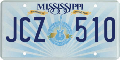 MS license plate JCZ510