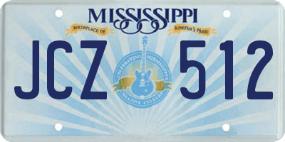 MS license plate JCZ512