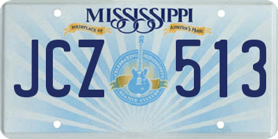 MS license plate JCZ513