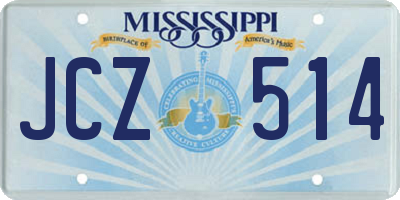 MS license plate JCZ514