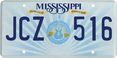 MS license plate JCZ516