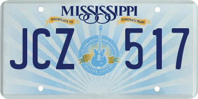 MS license plate JCZ517