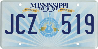 MS license plate JCZ519