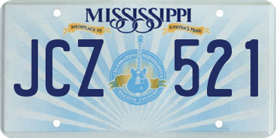 MS license plate JCZ521