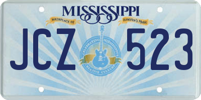 MS license plate JCZ523