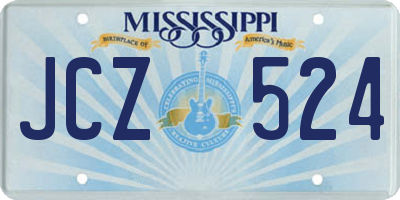 MS license plate JCZ524