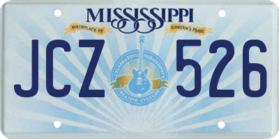 MS license plate JCZ526