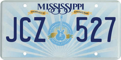 MS license plate JCZ527