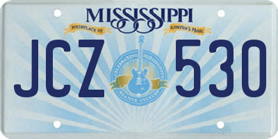 MS license plate JCZ530