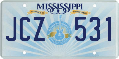 MS license plate JCZ531