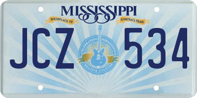 MS license plate JCZ534