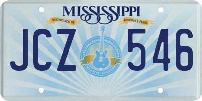 MS license plate JCZ546