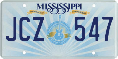 MS license plate JCZ547
