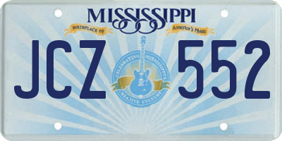 MS license plate JCZ552