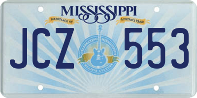 MS license plate JCZ553