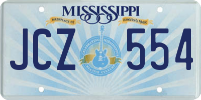MS license plate JCZ554
