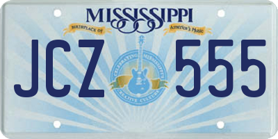 MS license plate JCZ555