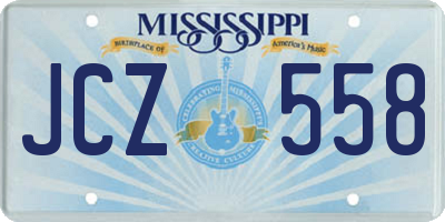 MS license plate JCZ558