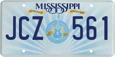 MS license plate JCZ561