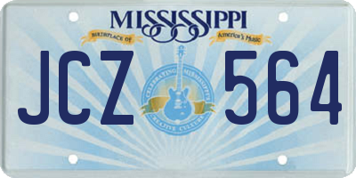MS license plate JCZ564