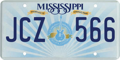 MS license plate JCZ566