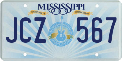 MS license plate JCZ567