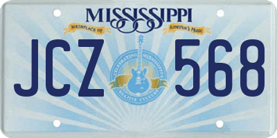 MS license plate JCZ568
