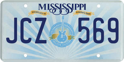 MS license plate JCZ569