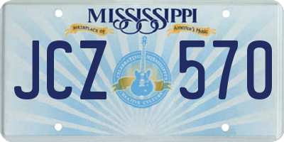 MS license plate JCZ570