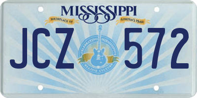 MS license plate JCZ572