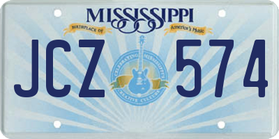 MS license plate JCZ574