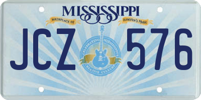 MS license plate JCZ576