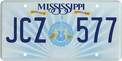 MS license plate JCZ577
