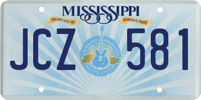 MS license plate JCZ581