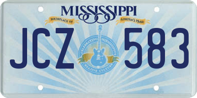 MS license plate JCZ583