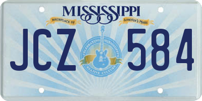 MS license plate JCZ584