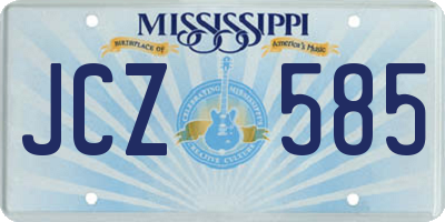 MS license plate JCZ585