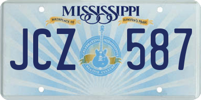 MS license plate JCZ587