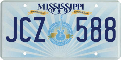 MS license plate JCZ588