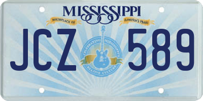 MS license plate JCZ589