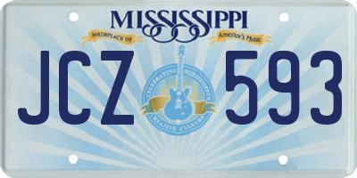 MS license plate JCZ593