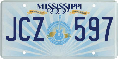 MS license plate JCZ597